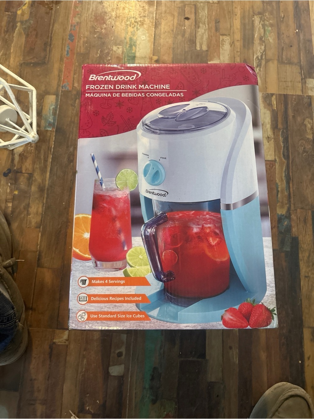 Blue and White Frozen Drink Machine